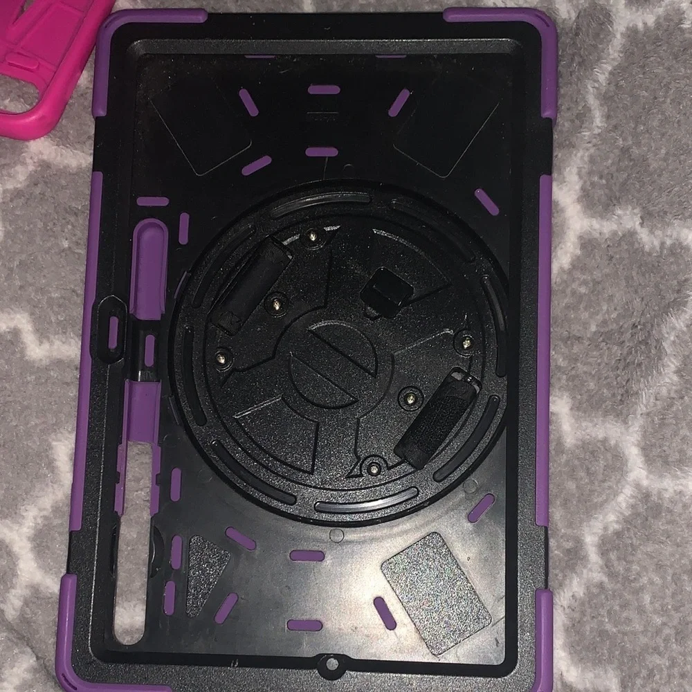 Pink and Black Tablet Case with Stand